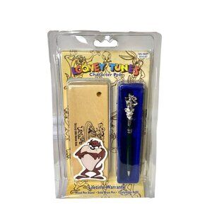 Looney Tunes Taz Character Pen With Wooden Stand & Solid Brass Pen